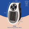 Russell Hobbs RHPH2001 500W Ceramic Plug Heater, Adjustable thermostat, 12