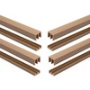 4 Pack Beige Plastic Sliding Door Track Set for 1/4"