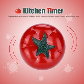 1pcs Kitchen Timer, 60 Minutes Pomodoro Timer Tomato Timer Cartoon Timer for Countdowning in The Kitchen(7.2 * 5.5cm)