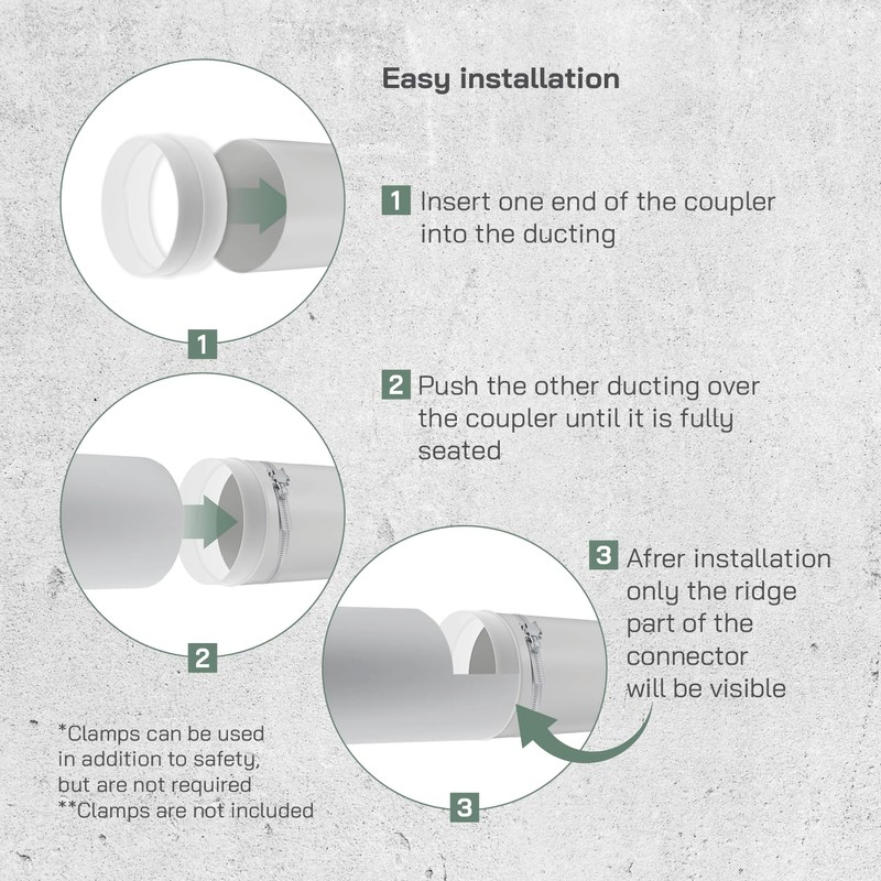 Vent Systems Diameter 150 mm Round Duct Connector for Straight