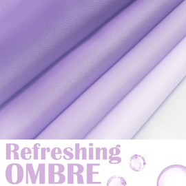 jinchan Ombre Shower Curtain Lilac for Bathroom Water Repellent Gradual Color Design Fabric Shower Curtain Hooks Included with Rings 72 inch Long One Panel