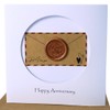 Camellia Bees 16th Wedding Anniversary card, Wax Theme Anniversary card