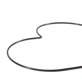 Vaessen Creative Heart-Shaped Metal Crafts, Black, Ø 25 cm or 9.8 in Diameter, 3 mm Thick, Dream Catcher Hoop, Wreath Ring for Romantic Macrame Wall Hanging, Crochet, Boho Wedding Decorations, Canvas