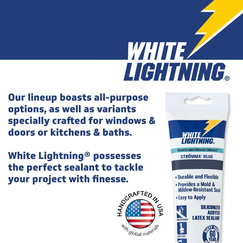 White Lightning WL30060 3006 Siliconized Acrylic Latex All Purpose Caulk,