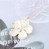 Enautoabs Boho Metal Flower Choker Necklace Hammered Flower Pendant Necklaces