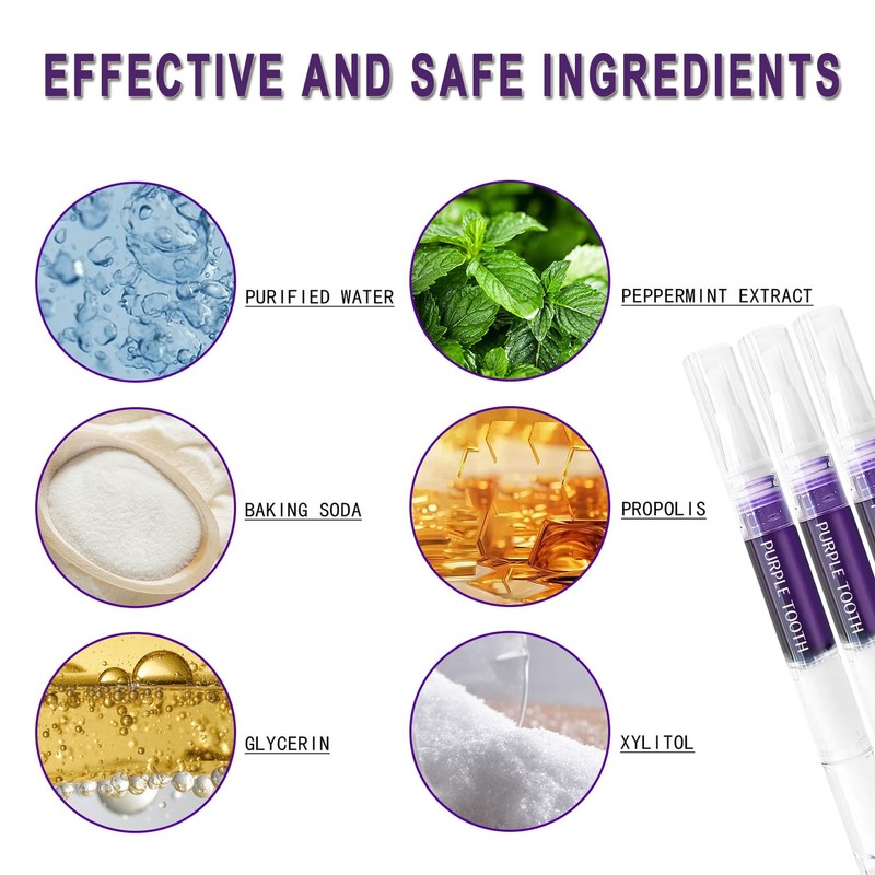 Teeth Whitening Pen, Purple Teeth Whitening Pen, Pack of 3,