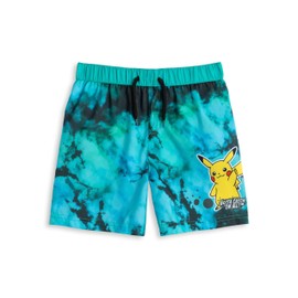 Pokémon Pikachu Boys' Swim Top or Shorts Classic Cartoon Beachwear Set Adorable Pikachu Design for Bathing Fun, Shorts, 5-6 years