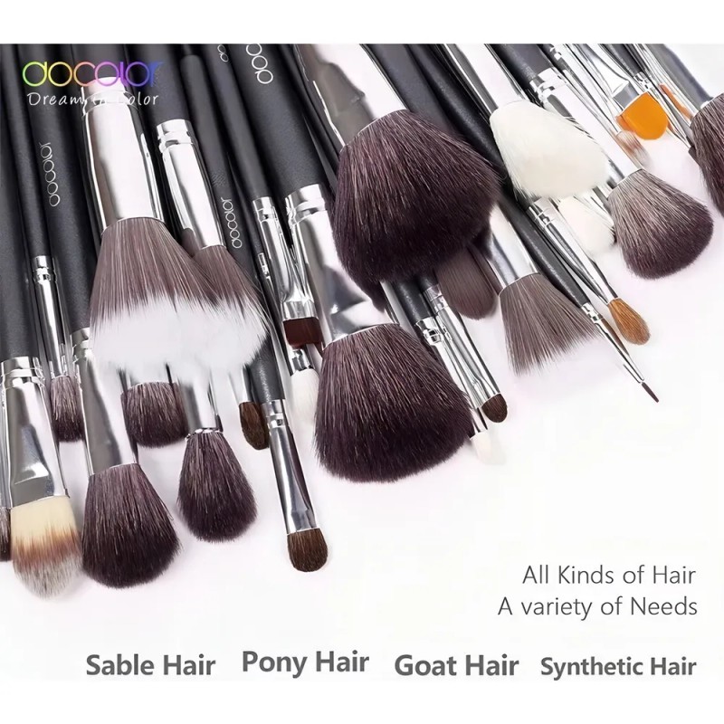 Juego De Brochas De Maquillaje Docolor Profesional, 29 Pzas Color