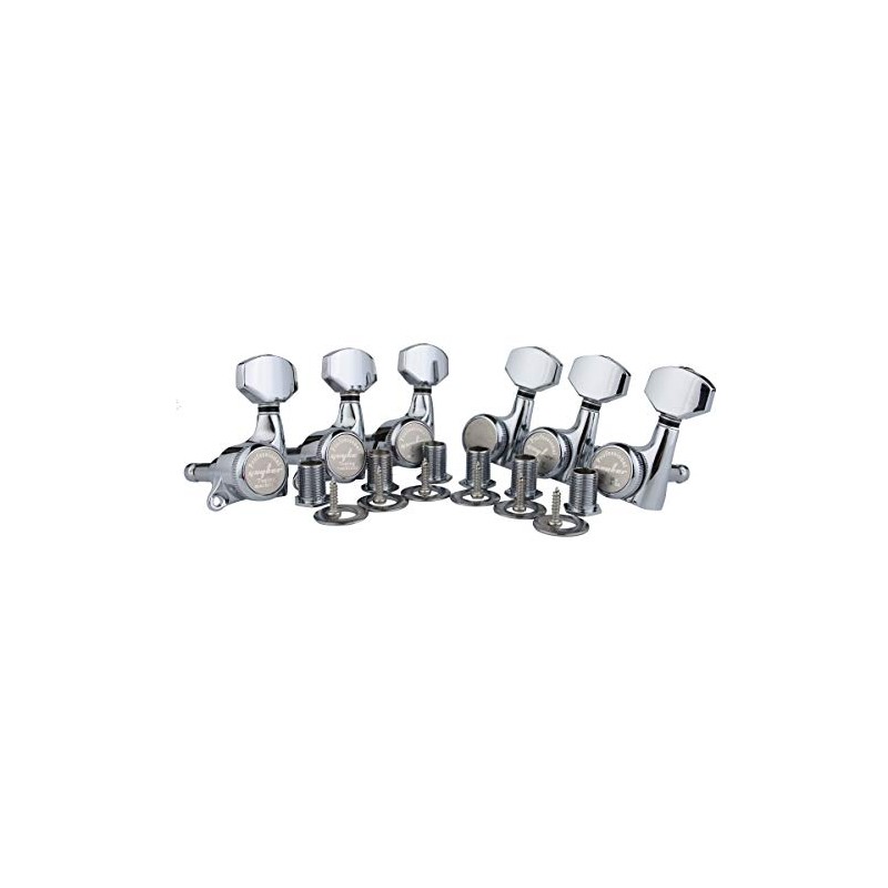 Guyker Guitar Locking Tuners (6 Left Handed) - 1:18 Ratio