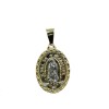 Handmade Virgen de Guadalupe Oval Medal 18k Gold Plated With