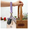 Artisoul Key Chain Short Bracelet Braided Keyring Macrame Lanyard, purple,