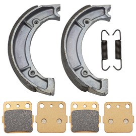 Semi-Metallic-Pro Pastillas de freno delanteras y zapatas de freno para Yamaha Big Bear 400 Grizzly 600 Kodiak 400 Big Bear 350, OEM # 3GD-W0045-01-00 4WV-W253E-01-00 5FU-WF536-00-00