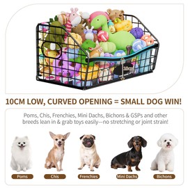Daoun Dog Toy Basket - Durable Chew-Proof Dog Toy Storage Bin with Handles