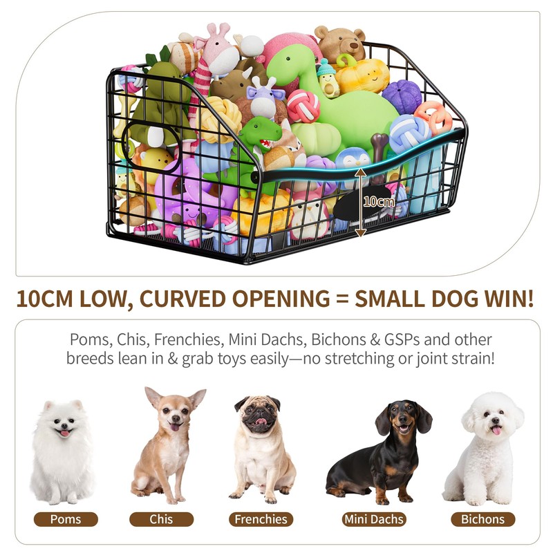 Daoun Dog Toy Basket - Durable Chew-Proof Dog Toy Storage