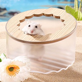 PESNLO Hamster Sand Bath Container, Hamster Sand Bath Box, Critter's Sand Bath Shower Room & Digging Sand Container for Dwarf Hamster, Syrian Hamster,Hamsters Mice Lemming Gerbils or Other Small Pets