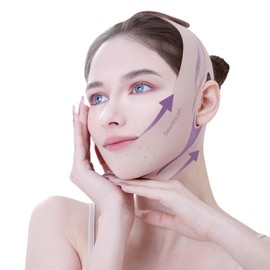 V Line Lifting Mask Chin strap for sleeping, Reusable Face Slimming Strap, V Line Mask, Face Lift Prevent Sagging, V Line Lifting Mask for Women,Jaw Exerciser，Pink