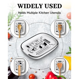 Large Spoon Rest for Stove Top, Funny Ceramic Spoon Holder for Kitchen Counter Dining Table, Cooking Utensil Rest, Cooking Temperature Modern Farmhouse Kitchen Accessories for Utensils