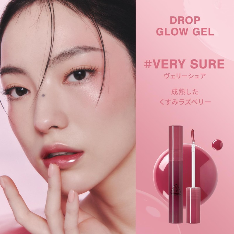 3CE Drop Glow Gel Velishure Lip Tint Lip Lipstick Korean