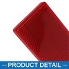 A ABSOPRO Car Reflector Sticker Rectangle No-Hole Exterior Decal Red(Set