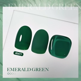 GAOY Green Gel Nail Polish, 16ml Soak Off Gel Polish, UV Light Cure for Nail Art DIY Manicure at Home, 2477 Emerald Green