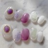 [Handmade Nail Tips] Winter on Janef's fingertips Sparkly Jamstone Nails