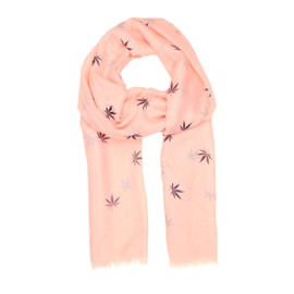 Sakkas CQSXS-2 - Nichole summer gauze featherweight patterned versitile sheer scarf wrap - 2-Peach - OS