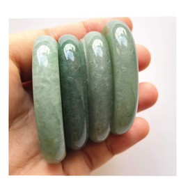 Loveliome 4 Pcs Green Aventurine Engraved Chakra Stones Healing Crystal Reiki Balancing Palm Stone, 45mm
