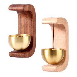 Gosknor 2pcs Shopkeepers Bell for Door Opening, Magnetic Doorbell Simple Design Wood Wind Chime for Cafe Front Door Store Refrigerator