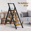 Mayi Plus 5 Step Ladder,Portable Step Ladder with Anti-Slip Wide