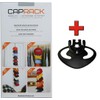 2Stoned Cap-Rack Basic+ Cap Holder in Black with 6 Clips