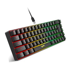 Wired K68 RGB Streamer Mini Gaming Keyboard Membrane Keyboard But Mechanical Feel for Game