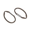 Splash Home Decorative Shower Curtain Hooks, Rust- Resistant Metal Rings, Bathroom Accessories, for Curtains Liner and Rod, Cinch Spring Design Set of 12 - Oil Rubbed Bronze