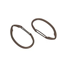 Splash Home Decorative Shower Curtain Hooks, Rust- Resistant Metal Rings, Bathroom Accessories, for Curtains Liner and Rod, Cinch Spring Design Set of 12 - Oil Rubbed Bronze