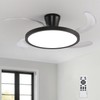 Slim Retractable Ceiling Fans with Lights and Remote Control, 48