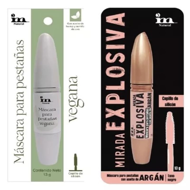 Kit De Mascara para Pestañas Vegana y Mascara Eplosiva Argan