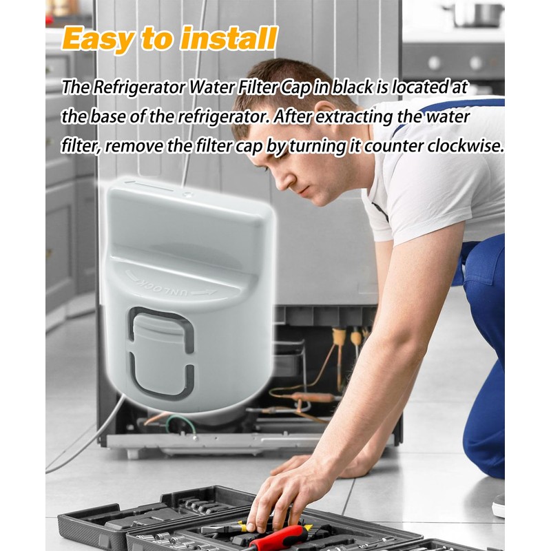 W11220375 Refrigerator Filter Cap Compatible with Whirlpool Kitchen-Aid Refrigerator,Replaces W10813883