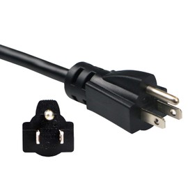 10 Feet Tool Power Cord 14AWG Heavy Duty 3 Prong 15A 125V 105℃ Temperature Resistance Waterproof Replacement Power Supply Cord (3.1 Meters,Black)