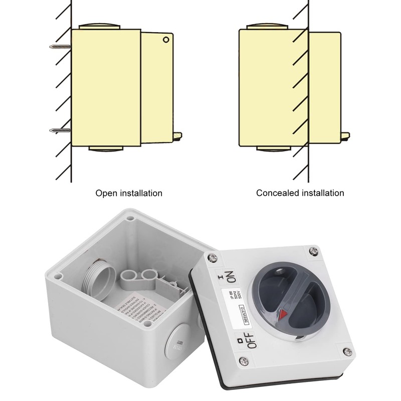 Rotary Switch, 500V IP66 3P Waterproof Switch for Outdoor Use