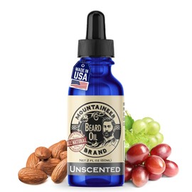 Beard Oil by Mountaineer Brand (2oz) | Barefoot (Unscented) | Premium 100% Natural Beard Conditioner