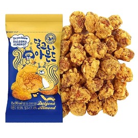 LENITH Dalgona Almonds Snack Delicious Crunchy Texture | Korean Souvenir (0.63oz/Pack | Pack of 10)