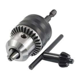 Gasea 1.5-13mm 1/4 Inch Hex Shank Quick Change Drill Chuck 1/2-20 UNF Mount Convert Impact Driver with Key