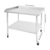 DYNAMI Stainless Steel Table with Wheels 29.9 x 35.8 Inches,Indoor