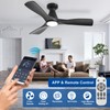 Depuley 42-Inch Ceiling Fans with Lights: Black 3 Blade Flush