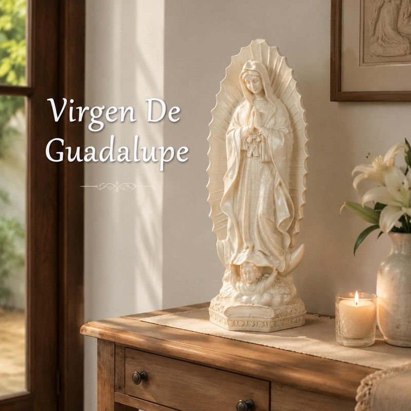 Our Lady of Guadalupe Statue 24 Inch Virgin Mary Resin