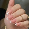 24 Pcs Pink Press on Nails Short Almond - SHANRUN