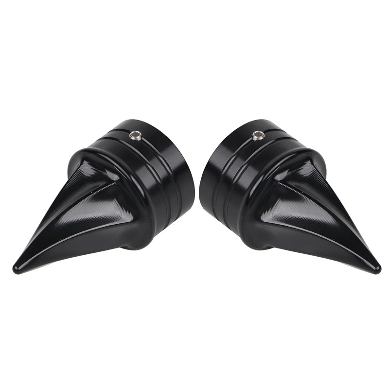 Unbranded Black Twisted Front Axle Cap Nut Covers For Harley