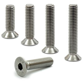MonsterBolts - M3 x 20mm Flat Head Socket Cap Screws, DIN 7991, Marine Grade Stainless Steel, 100 Pack