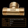 Brass Pipe Tee 1/2" Male x 1/2" Female x 1/2
