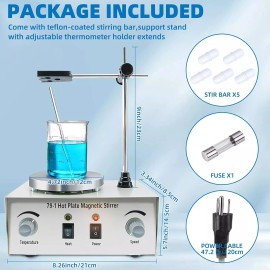 YaeCCC 79-1 Magnetic Stirrer Hot Plate 1000ML 2000RPM Lab Magnetic Mixer