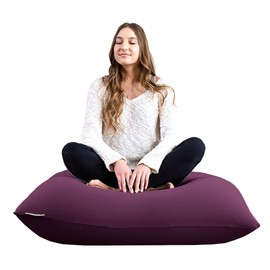 Yogibo Mini Bean Bag, Small Beanbag Chair for Kids, Teens and Adults, Great for Meditation and Sitting, Fibead Filling Conforms to Body, Washable, Removable Cover, Purple